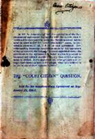 Booklet: "The 'Court Citizen' Question" Executive Committee Choctaw Nation, South McAlester, Indian Territory, [September 22, 1902], 9 p.