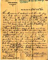 General correspondence and records: 1892.  Miscellaneous Choctaw cattle, insurance and coal concerns