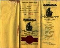 General correspondence and records: 1913.  National Fire Insurance Company certificate to Green McCurtain for tornado insurance for a building in Kinta, Oklahoma, Choctaw probate and guardianship issues for Levina Johnson