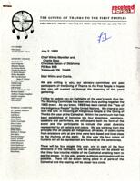 Personal Correspondence 1993: Soap, Charlie; Roberts, Ann R.; Giving of Thanks to the First People; Working Committee; United Nations; Year of the Indigenous People