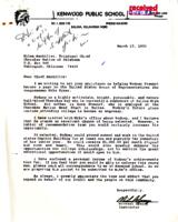 Personal Correspondence 1993: Sperry, Michael; Stewart, Rodney; United States House of Representatives; Resume
