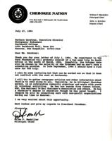 Personal Correspondence 1994: Gerstner, Barbara; Montgomery Fellowship; Gerstner, Ford Foundation; Haskins, Bette; Leadership Conference; Annual Leadership Conference Of Female Principal Chiefs and Female Tribal Council Members