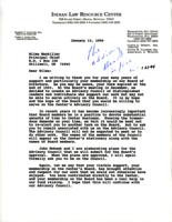 Personal Correspondence 1994: Support; Board of Directors; Center's Advisory Council; Mohawk, John