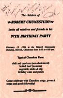 Personal Correspondence 1994: Chunestudy, Robert; 97th Birthday Party