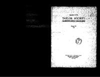 Bulletin of the Taylor Society, 1930 February