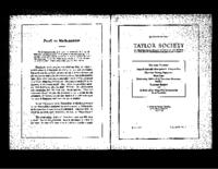 Bulletin of the Taylor Society, 1933 June