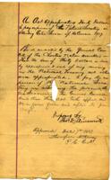 A proposed act appropriating $30 to pay expenses of the National Secretary in attending extra session of the Council in 1887. Passed and approved December 7, 1887.