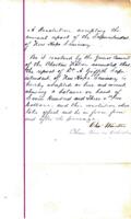 A resolution to accept as true and correct the annual report of the superintendent of New Hope Seminary. Passed and approved October 24, 1888.