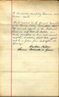 A resolution to accept as true and correct the reports of the auditor and treasurer. Passed and approved November 7, 1888.