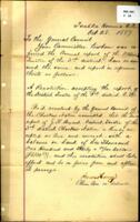 Resolution to accept the report of the District trustee of the 3rd District. Passed and approved November 1, 1887.