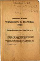 West Lula, et al and John Shockley v. Choctaw Nation, 1889