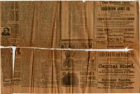 Miscellaneous Newspaper clippings. Official Announcement-Oklahoma Anti-Saloon League. July 18, 1910