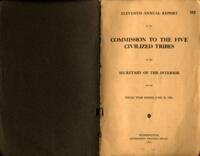 Eleventh Annual Report of the Commission to the Five Civilized Tribes. Fiscal year ending June 30, 1904.