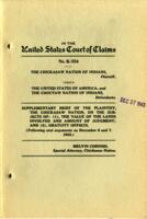 Supplementary brief of the plaintiff in 'The Chickasaw Nation of Indians v. The United States of America, and The Choctaw Nation of Indians.' No. K-334.