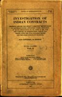 Investigation of Indian Contracts. Report No. 2273. Vol. 2.