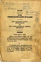 Court of Claims. Petition. The Chickasaw Nation v. The United States of America. No. K-336.