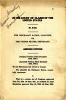 Court of Claims. Amended Petition. The Chickasaw Nation v. The United States. No. K-544.