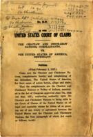 U.S. Court of Claims. Choctaw and Chickasaw Nations, Complainants v. The United States of America, Defendant. Petition. No. H-37.