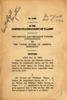 U.S. Court of Claims. Choctaw and Chickasaw Nations, Complainants v. The United States of America, Defendant. Petition. No. L-253.