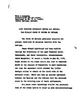 Unidentified clipping; "Many Treaties Necessary before all Georgia was finally ceded to whites by Indians; general history of treaty arrangements with Creeks; history of McIntosh family, especially William and Chilli; treaty violations; dissention among C