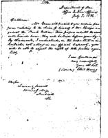 Letter from Elbert Herring to R. J. Meigs and Leonard Tarrant re:  Vann and Ridge claim, July 7, 1834.