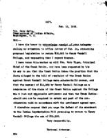 Letter from R. C. Allen, National Attorney for the Creek Nation to G. W. Grayson, February 18, 1915, enclosing copies of two letters from Allen to Cato Sells, Commissioner of Indian Affairs re:  the appropriation of $10,000 to reimburse Kendall College, F