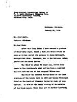 Letter.  re: Tiger as chief, January 24, 1914.