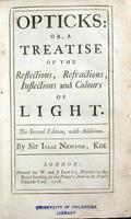 Opticks; or, A treatise of the reflections, refractions, inflections and colours of light.