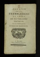 Memoire sur les tremblemens de terre de la Calabre pendant l'année 1783